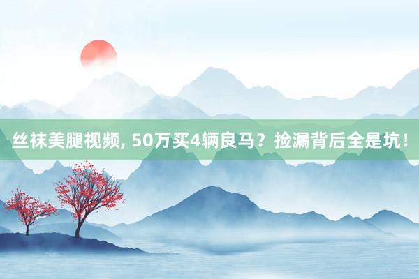 丝袜美腿视频， 50万买4辆良马？捡漏背后全是坑！