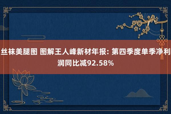丝袜美腿图 图解王人峰新材年报: 第四季度单季净利润同比减92.58%