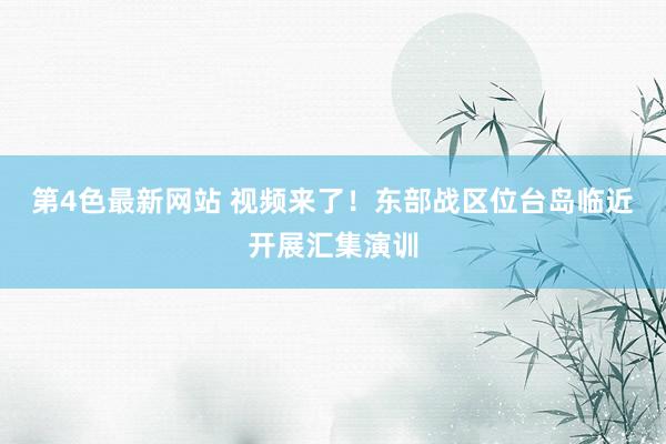第4色最新网站 视频来了！东部战区位台岛临近开展汇集演训