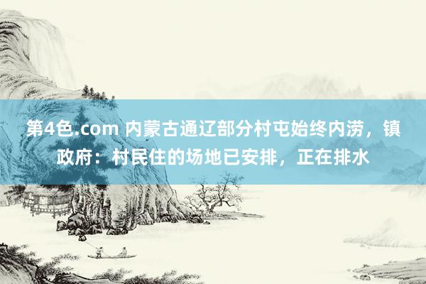 第4色.com 内蒙古通辽部分村屯始终内涝，镇政府：村民住的场地已安排，正在排水